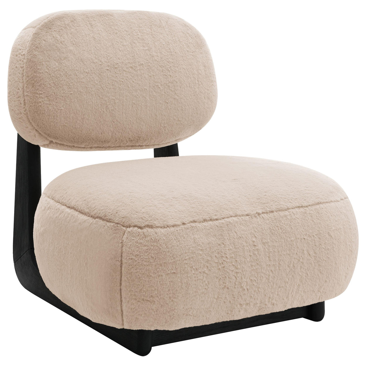 Duffie Camel Upholstered Armless Accent Chair from Coaster - Luna Furniture