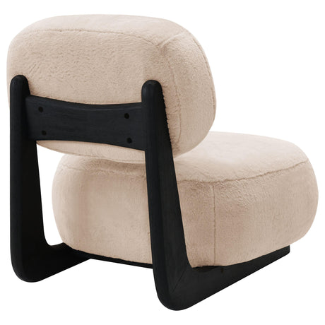 Duffie Camel Upholstered Armless Accent Chair from Coaster - Luna Furniture