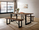 Dulce Walnut/Black Bench from Furniture of America - Luna Furniture