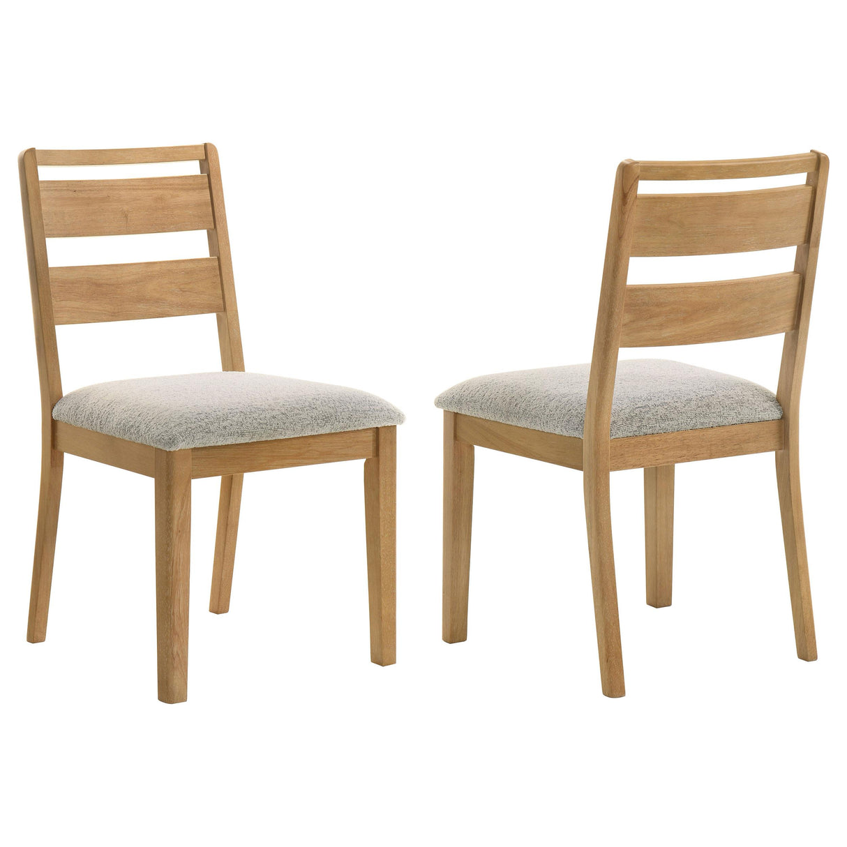 Duncan Washed Oak Ladder Back Dining Side Chair, Set of 2 from Coaster - Luna Furniture