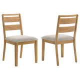 Duncan Washed Oak Ladder Back Dining Side Chair, Set of 2 from Coaster - Luna Furniture