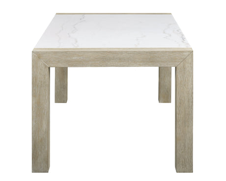 Dune Light Gray Genuine Marble Dining Set from Crown Mark - Luna Furniture