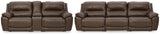 Dunleith 3-Piece Reclining Sofa and 3-Piece Loveseat with Console from Ashley - Luna Furniture
