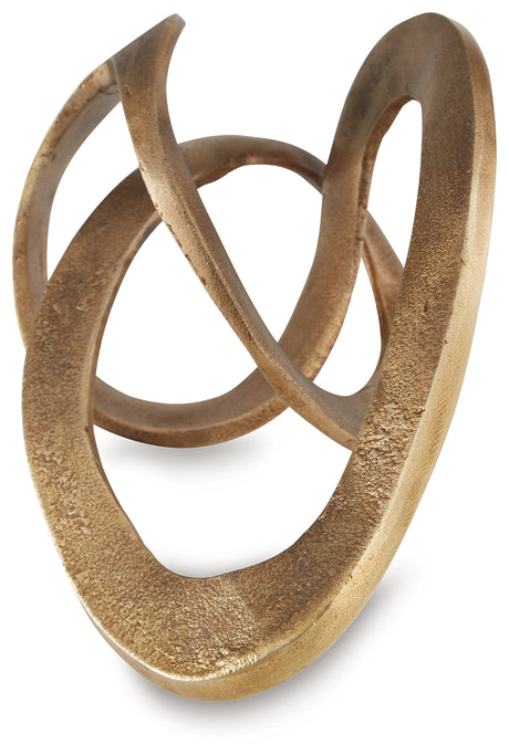 Dunnruck Antique Brass Finish Sculpture from Ashley - Luna Furniture