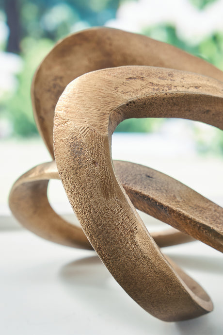 Dunnruck Antique Brass Finish Sculpture from Ashley - Luna Furniture