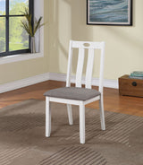 Dunseith White/Gray 5 Pc. Dining Set from Furniture of America - Luna Furniture
