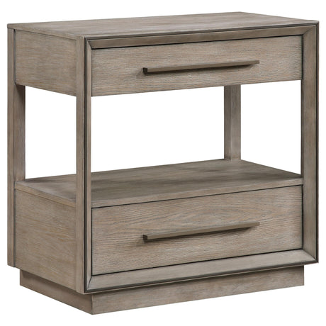 Durango Washed Oak 2-Ddrawer Nightstand from Coaster - Luna Furniture