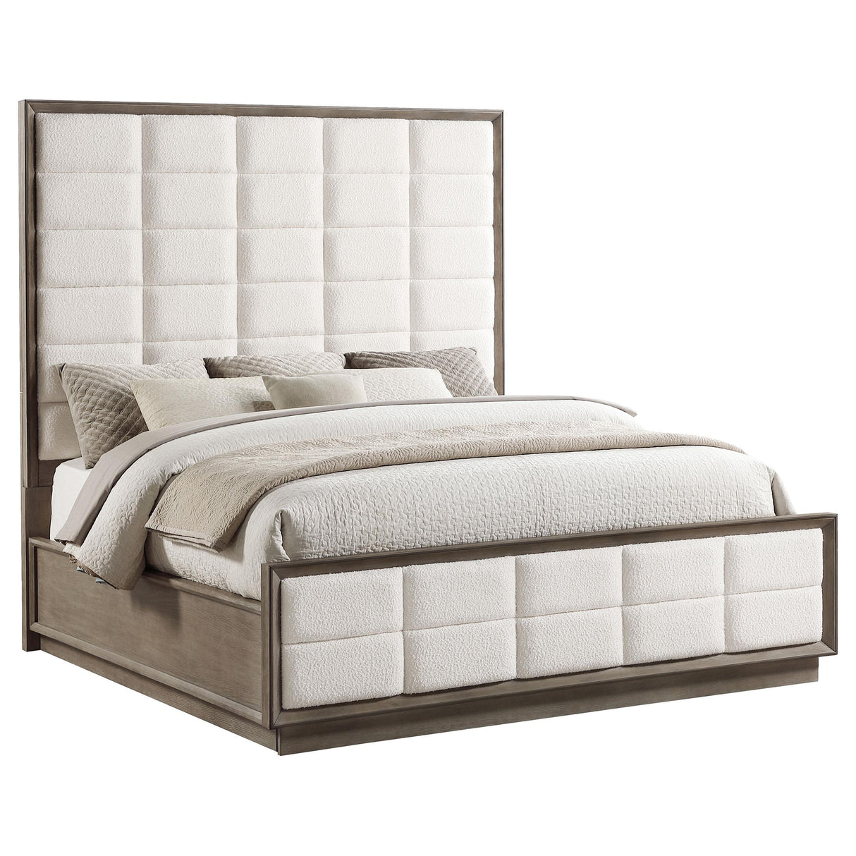 Durango Washed Oak 77-inch California King Panel Bed from Coaster - Luna Furniture