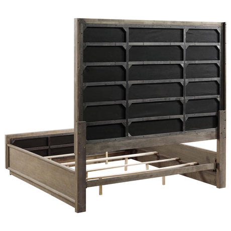 Durango Washed Oak 77-inch California King Panel Bed from Coaster - Luna Furniture