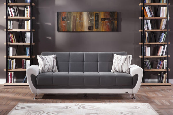 Duru Plato Dark Gray 3-Seat Sleeper Sofa