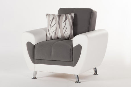 Duru Plato Dark Gray Armchair from Bellona - Luna Furniture