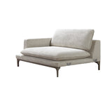 Dylan Ivory Linen 3-Piece Curved 126" Sectional with Ottoman from Nova Furniture - Luna Furniture