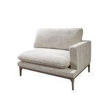 Dylan Ivory Linen 3-Piece Curved 126" Sectional with Ottoman from Nova Furniture - Luna Furniture
