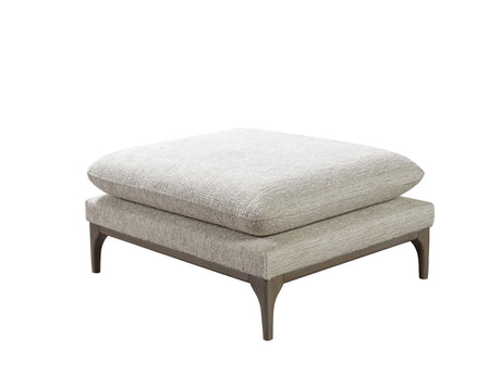 Dylan Ivory Linen 3-Piece Curved 126" Sectional with Ottoman from Nova Furniture - Luna Furniture