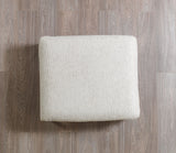 Dylan Ivory Linen 3-Piece Curved 126" Sectional with Ottoman from Nova Furniture - Luna Furniture