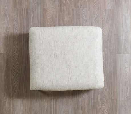 Dylan Ivory Linen 3-Piece Curved 126" Sectional with Ottoman from Nova Furniture - Luna Furniture