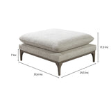 Dylan Ivory Linen 3-Piece Curved 126" Sectional with Ottoman from Nova Furniture - Luna Furniture