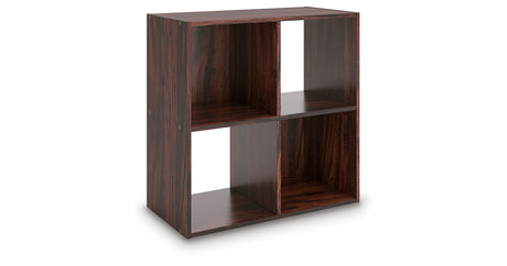 Glosmount Cherry/Light Brown Four Cube Organizer from Ashley - Luna Furniture