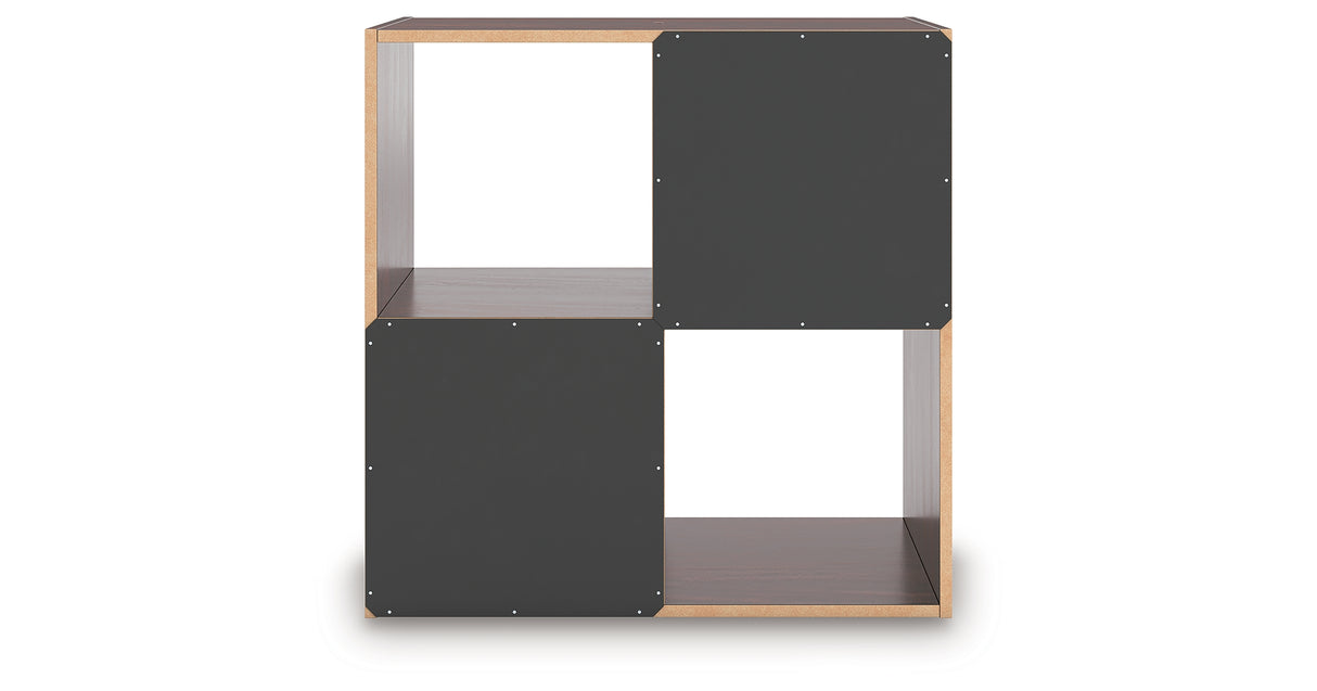 Glosmount Cherry/Light Brown Four Cube Organizer from Ashley - Luna Furniture