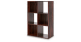 Glosmount Cherry/Light Brown Six Cube Organizer from Ashley - Luna Furniture