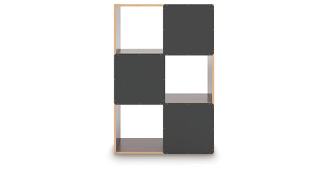 Glosmount Cherry/Light Brown Six Cube Organizer from Ashley - Luna Furniture
