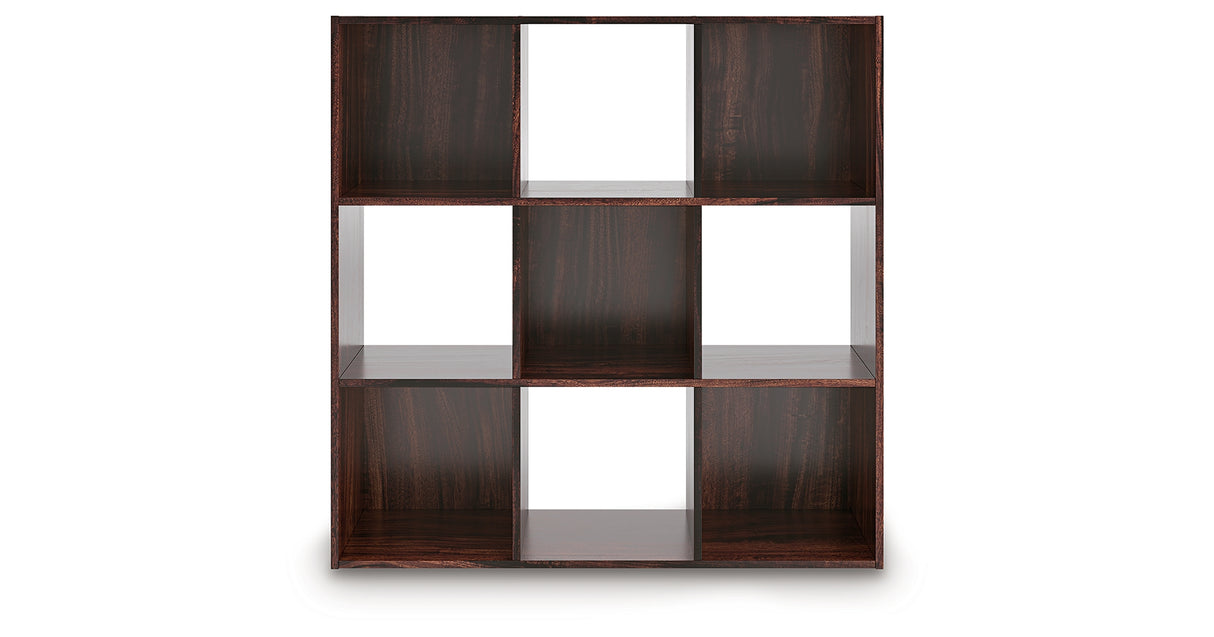 Glosmount Cherry/Light Brown Nine Cube Organizer from Ashley Furniture - Luna Furniture