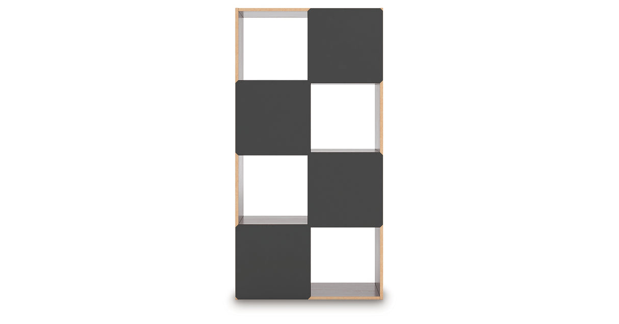 Glosmount Cherry/Light Brown Eight Cube Organizer from Ashley - Luna Furniture