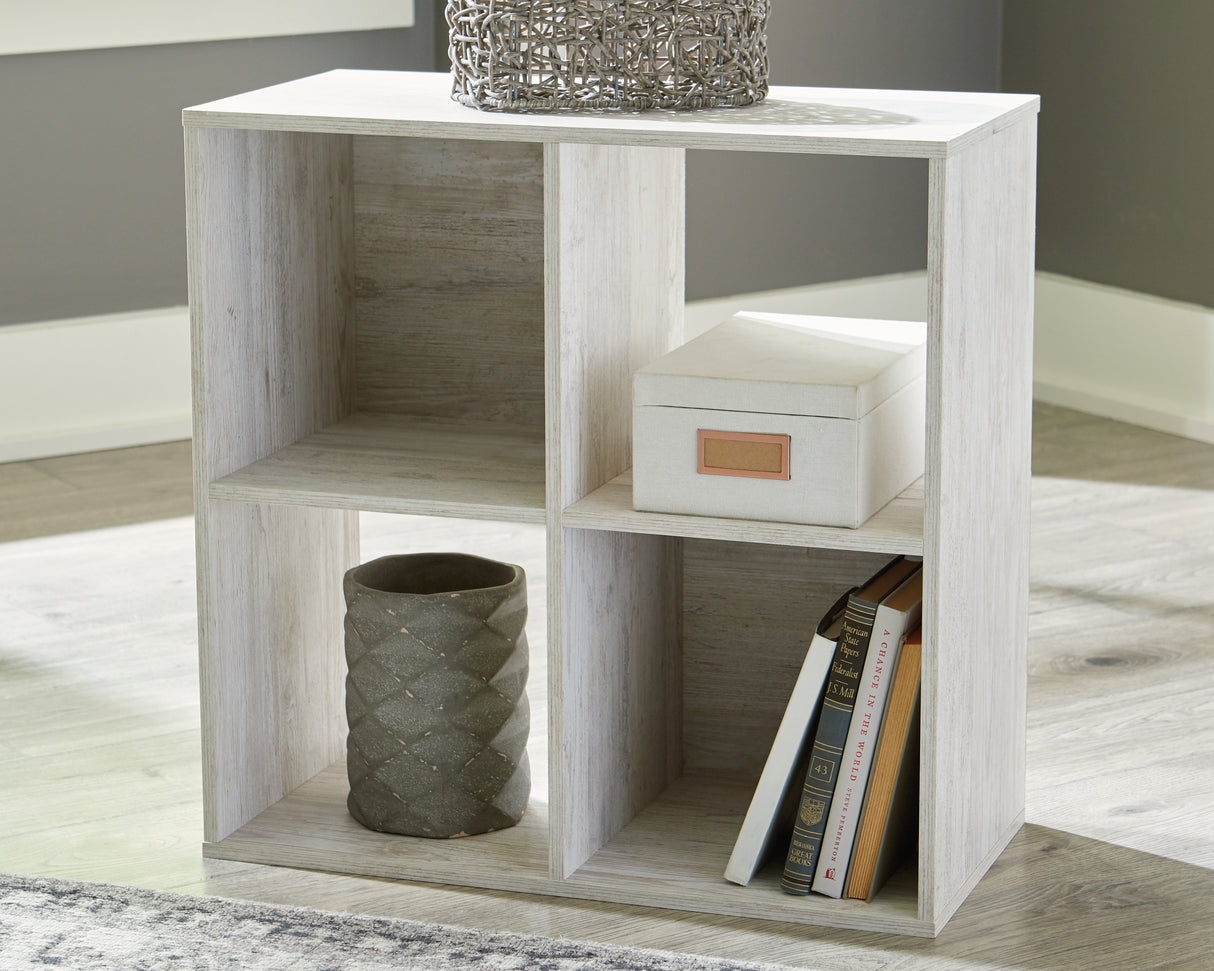 Paxberry Whitewash Four Cube Organizer from Ashley - Luna Furniture