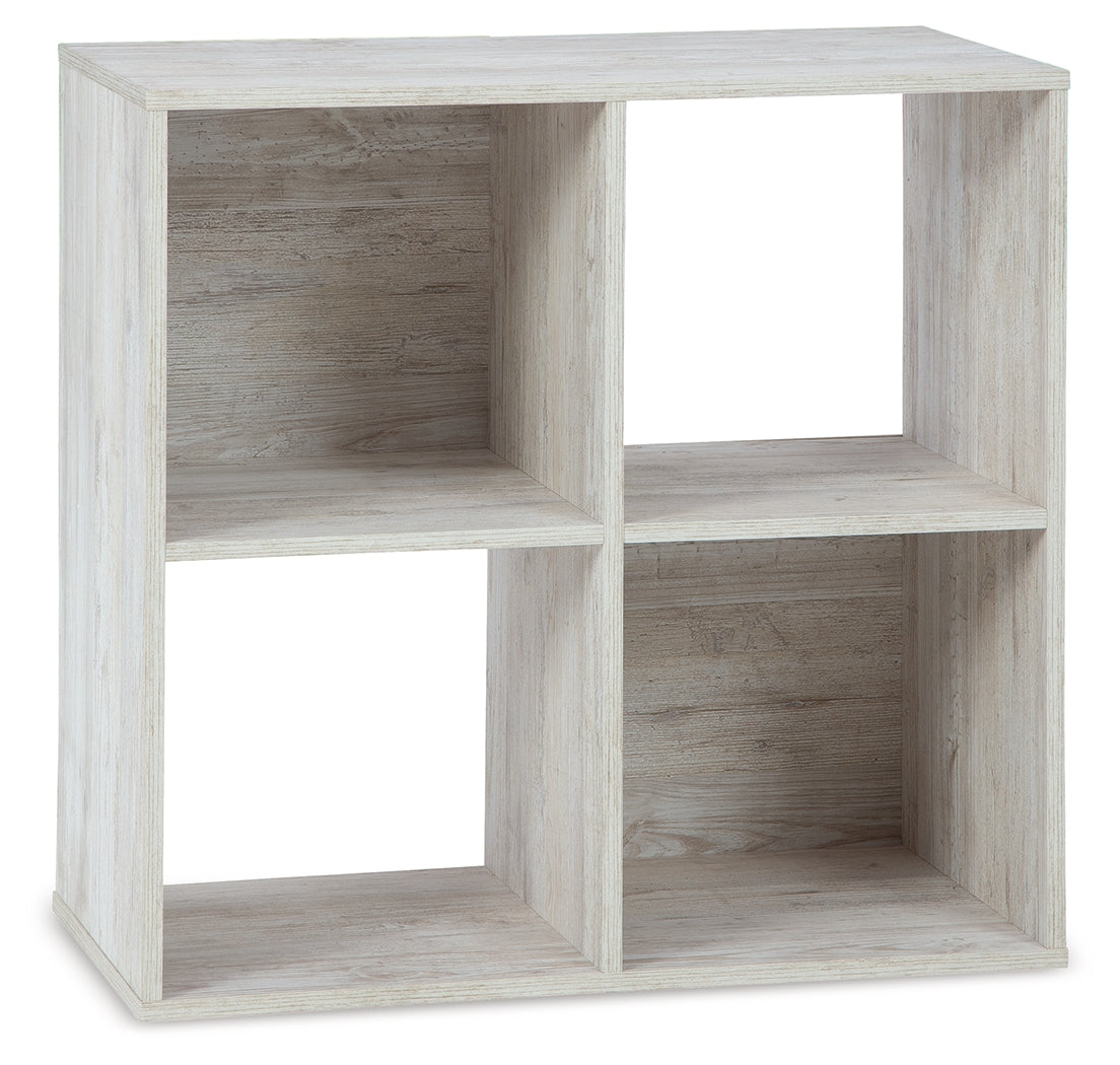 Paxberry Whitewash Four Cube Organizer from Ashley - Luna Furniture