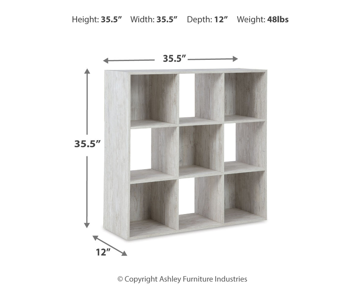 Paxberry Whitewash Nine Cube Organizer from Ashley - Luna Furniture