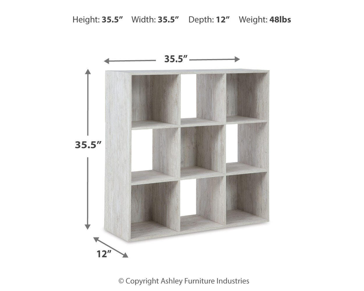 Paxberry Whitewash Nine Cube Organizer from Ashley Furniture - Luna Furniture