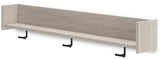 Socalle Light Natural Wall Mounted Coat Rack with Shelf from Ashley - Luna Furniture