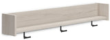 Socalle Light Natural Wall Mounted Coat Rack with Shelf from Ashley - Luna Furniture