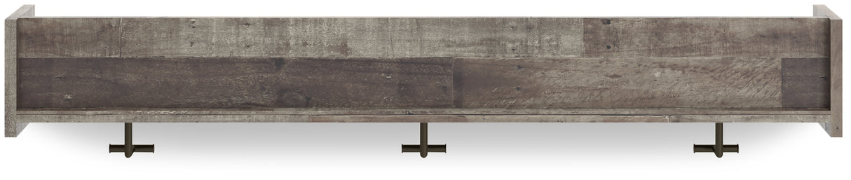 Neilsville Multi Gray Wall Mounted Coat Rack with Shelf from Ashley - Luna Furniture