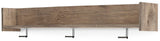 Oliah Natural Wall Mounted Coat Rack with Shelf from Ashley - Luna Furniture