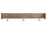 Oliah Natural Wall Mounted Coat Rack with Shelf from Ashley - Luna Furniture