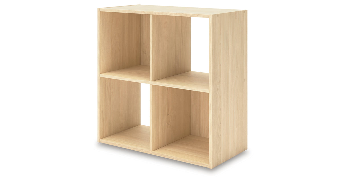 Piperton Tan Four Cube Organizer from Ashley Furniture - Luna Furniture