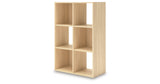 Piperton Tan Six Cube Organizer from Ashley Furniture - Luna Furniture