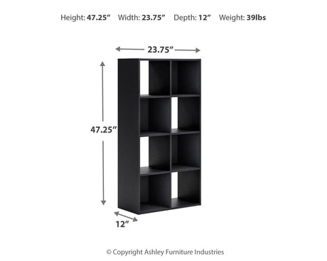 Langdrew Black Eight Cube Organizer from Ashley - Luna Furniture