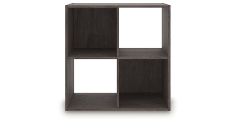 Piperton Charcoal Four Cube Organizer from Ashley Furniture - Luna Furniture