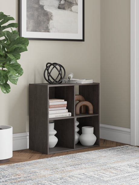 Piperton Charcoal Four Cube Organizer from Ashley Furniture - Luna Furniture