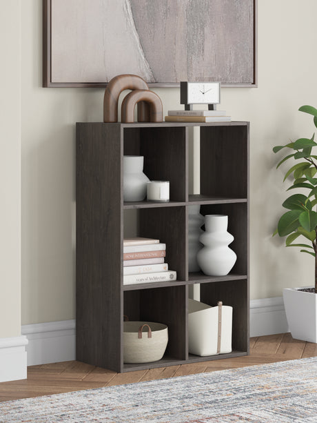 Piperton Charcoal Six Cube Organizer from Ashley - Luna Furniture
