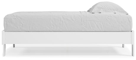 Piperton White Twin Platform Base Bed from Ashley Furniture - Luna Furniture