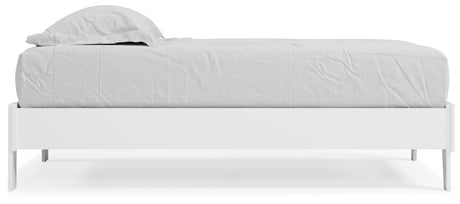 Piperton White Twin Platform Base Bed from Ashley Furniture - Luna Furniture
