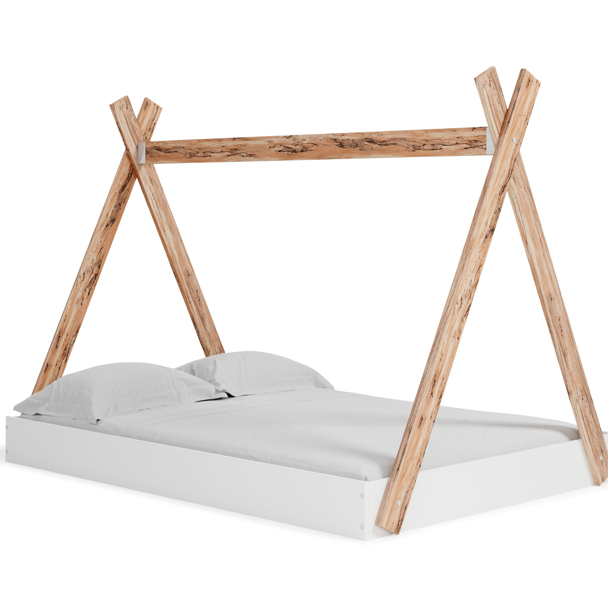 Piperton Two-tone Brown/White Full Tent Bed from Ashley Furniture - Luna Furniture