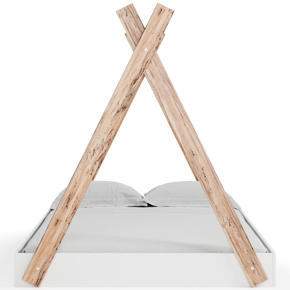 Piperton Two-tone Brown/White Full Tent Bed from Ashley Furniture - Luna Furniture