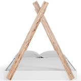 Piperton Two-tone Brown/White Full Tent Bed from Ashley Furniture - Luna Furniture