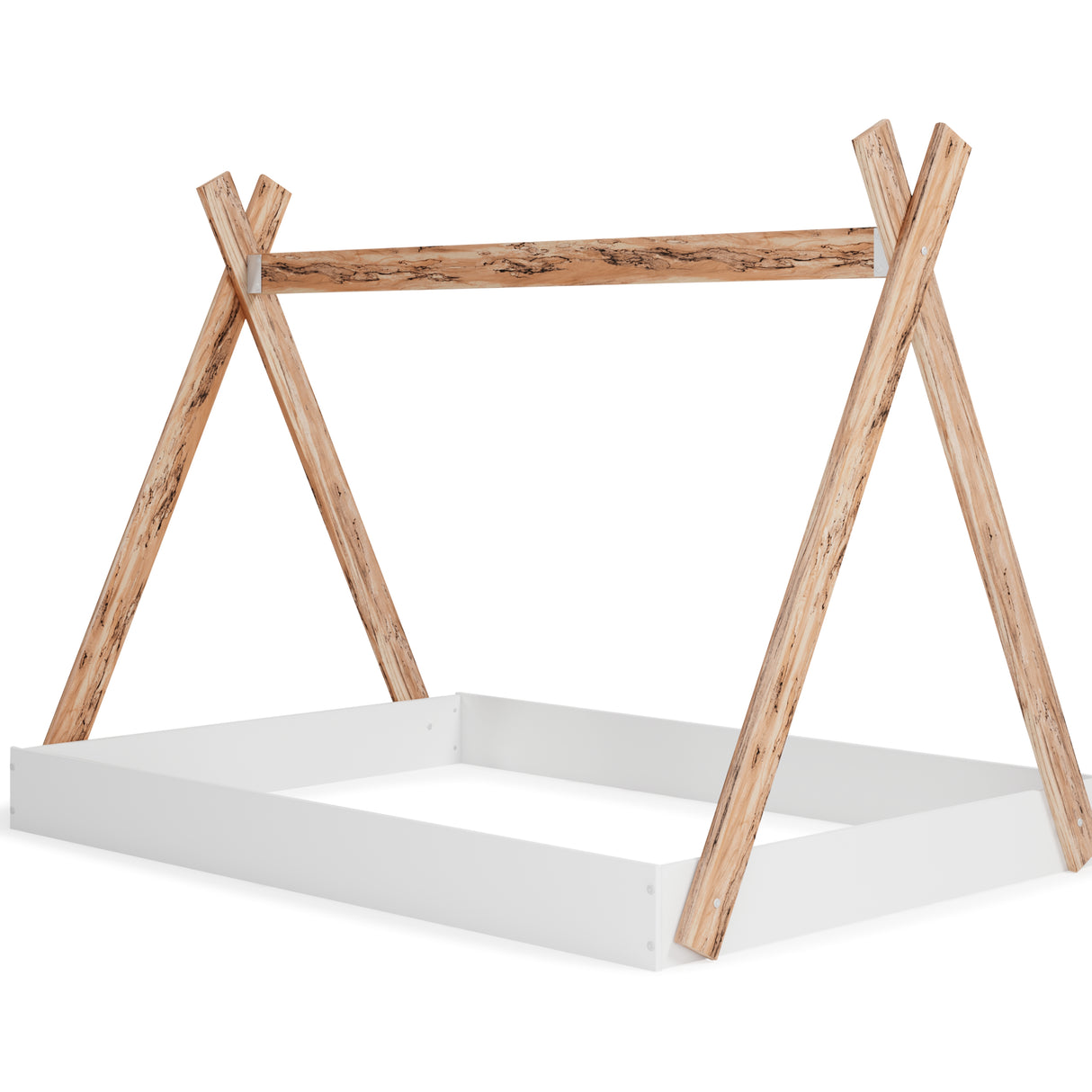 Piperton Two-tone Brown/White Full Tent Bed from Ashley Furniture - Luna Furniture