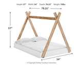 Piperton Two-tone Brown/White Full Tent Bed from Ashley Furniture - Luna Furniture
