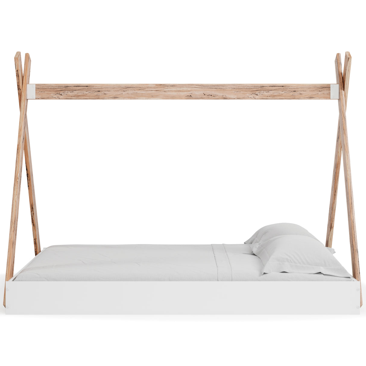 Piperton Two-tone Brown/White Full Tent Bed from Ashley Furniture - Luna Furniture